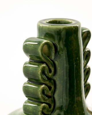Kandelaar Diva Groen 9.5cm van House Doctor, van dichtbij met materiaal en afwerking zichtbaar