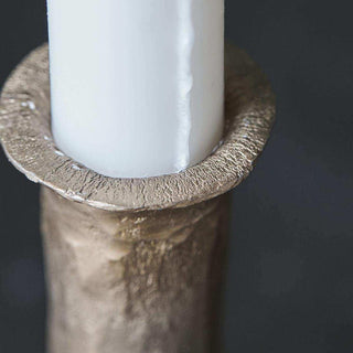 Kandelaar Ticca goud 16cm van House Doctor, van dichtbij met materiaal en textuur zichtbaar