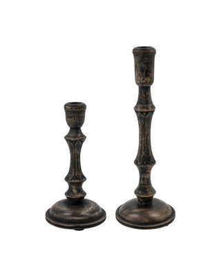 Kandelaren Rise Zwart 20cm - set van 2 van House Doctor, duidelijk als hoofdfoto afgebeeld