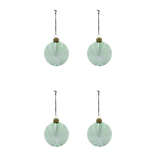 Kerstballen Delic mintgroen glas - 4 stuks van House Doctor, duidelijk als hoofdfoto afgebeeld
