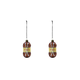 Kerstballen Wrench bruin glas - 2 stuks van House Doctor, duidelijk als hoofdfoto afgebeeld