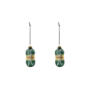 Kerstballen Wrench groen glas - 2 stuks van House Doctor, duidelijk als hoofdfoto afgebeeld