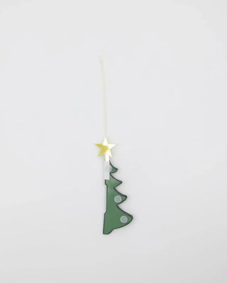 Kerstornament Tree groen 14cm - 6 stuks van House Doctor, van dichtbij met materiaal en afwerking zichtbaar