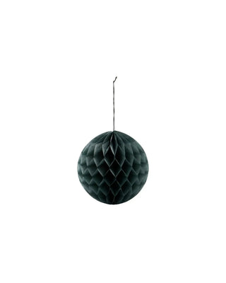 Kerstornamenten Orb groen papier 12cm - 3 stuks van House Doctor, recht van voren met vorm en afwerking zichtbaar
