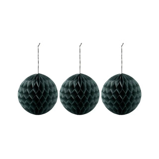 Kerstornamenten Orb groen papier 12cm - 3 stuks van House Doctor, duidelijk als hoofdfoto afgebeeld