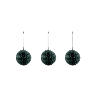 Kerstornamenten Orb groen papier 8 cm - 3 stuks van House Doctor, duidelijk als hoofdfoto afgebeeld