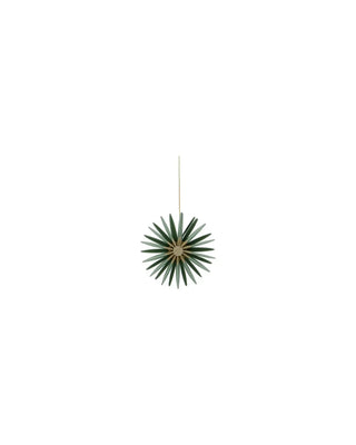 Kerstornamenten Stari groen champagne - 6 stuks van House Doctor, als enkel rond waaiervormig ornament in groen en champagne