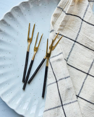 Keukengerei Fork Antiek brons - 4 stuks van House Doctor, toegepast in een sfeervolle interieursetting