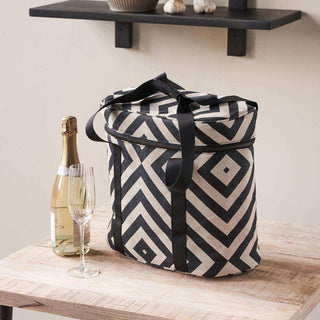 Cool bag Satt black white 38cm - Het Adres