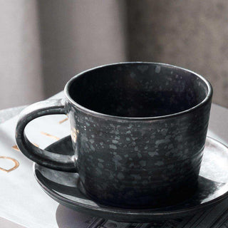 Tasse und Untertasse schwarz 13 cm - Het Adres