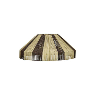 Lampenkap Rafi naturel 54cm van House Doctor, van opzij met vorm en constructie zichtbaar