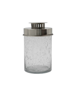 Lantaarn Omay Helder 18cm - set van 2 van House Doctor, recht van voren met vorm en afwerking zichtbaar