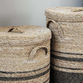 Paniers à linge avec couvercle 50 cm - lot de 2 - Het Adres