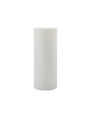 LED kaars wit kunststof 25cm van House Doctor, recht van voren met vorm en afwerking zichtbaar