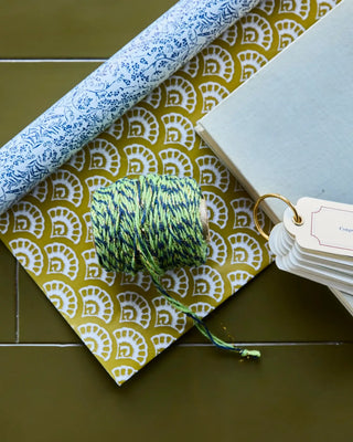 Lint Ribbon Groen 5 meter van House Doctor, toegepast in een sfeervolle interieursetting