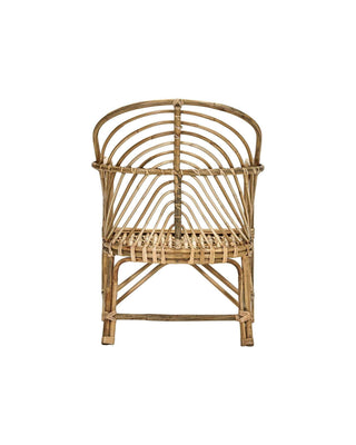 Lounge stoel Cosy naturel 85cm van House Doctor, van opzij met vorm en constructie zichtbaar