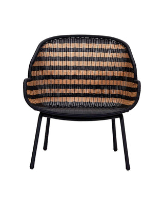 Loungestoel Hapur naturel - outdoor van House Doctor, schuin bekeken met vorm en afwerking zichtbaar