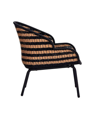 Loungestoel Hapur naturel - outdoor van House Doctor, recht van voren met vorm en afwerking zichtbaar