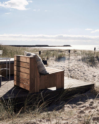 Loungestoel Woodie naturel van House Doctor, in een gestileerde detailopstelling