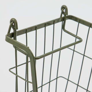 Mand Taw groen 18cm van House Doctor, van opzij met vorm en constructie zichtbaar