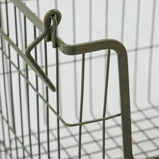 Mand Taw groen 23cm van House Doctor, van opzij met vorm en constructie zichtbaar