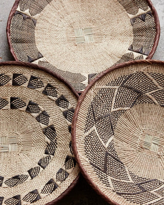 Mand Tonga natuur palmblad 38cm van House Doctor, in een gestileerde detailopstelling