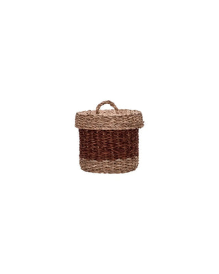 Manden Rangi Bruin 18cm - Set van 2 van House Doctor, recht van voren met vorm en afwerking zichtbaar