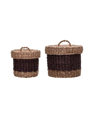 Manden Rangi Pruim Zeegras 18cm - Set van 2 van House Doctor, duidelijk als hoofdfoto afgebeeld