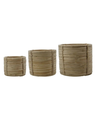Manden set Linder naturel 18cm - 3 stuks van House Doctor, duidelijk als hoofdfoto afgebeeld