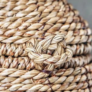Manden set Rama naturel 28cm van House Doctor, van dichtbij met materiaal en textuur zichtbaar