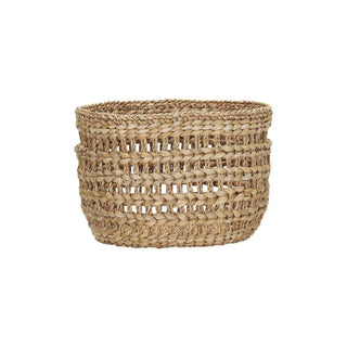 Manden set Ramla naturel 50cm van House Doctor, recht van voren met vorm en afwerking zichtbaar