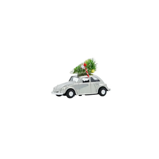 Mini kerstauto zilver met boomdecoratie van House Doctor, duidelijk als hoofdfoto afgebeeld
