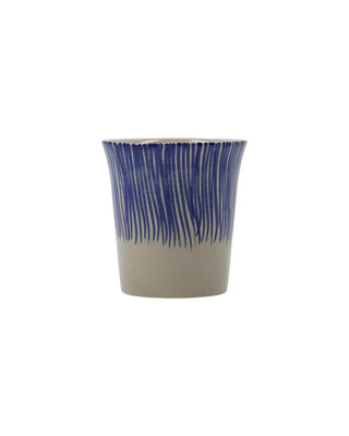 Mok Diva Blauw 9 cm - 2 stuks van House Doctor, recht van voren met vorm en afwerking zichtbaar