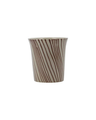 Mok Diva Bruin 9cm - 2 stuks van House Doctor, recht van voren met vorm en afwerking zichtbaar