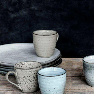 Mug Rustic gris bleu 9cm - Het Adres