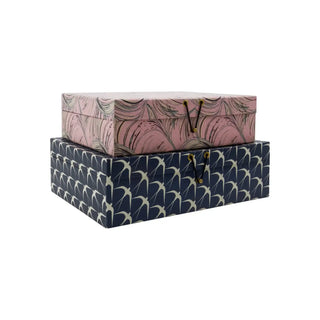 Opbergdozen Keep roze / blauw - set van 2 van House Doctor, duidelijk als hoofdfoto afgebeeld