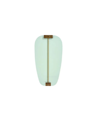 Ovale spiegel met gouden clips 32x58cm van House Doctor, recht van voren met vorm en afwerking zichtbaar
