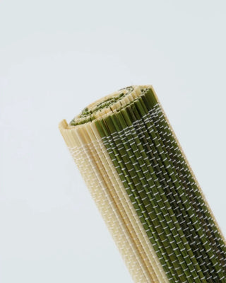 Placemat Rayas groen - 4 stuks van House Doctor, van dichtbij met stof en structuur zichtbaar