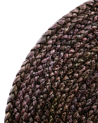 Placemats Circle Chocolate Ø38 cm van House Doctor, van dichtbij met stof en structuur zichtbaar