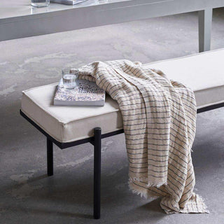 Plaid Alice stripe gris 200x140cm - Het Adres