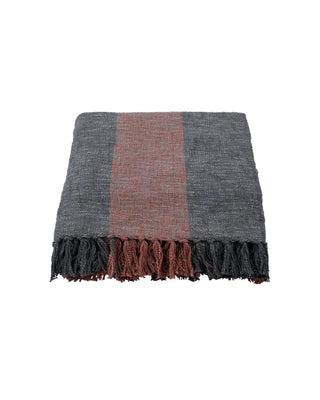 Plaid Ponra Kaki Gebrand rood 180x130cm van House Doctor, duidelijk als hoofdfoto afgebeeld