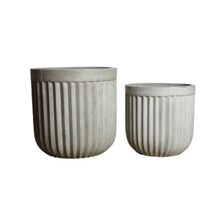 Pot Concrete light grey 50x50cm - set of 2 - Het Adres