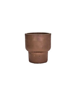 Pot Terra antiek bruin 40cm van House Doctor, recht van voren met vorm en afwerking zichtbaar