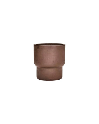 Pot Terra antiek bruin 50cm van House Doctor, recht van voren met vorm en afwerking zichtbaar