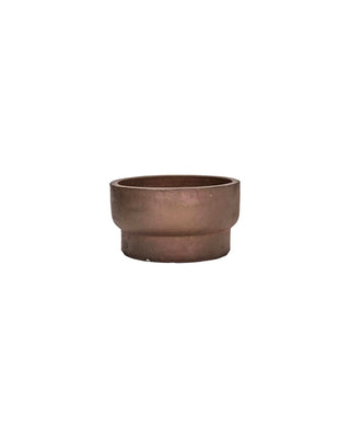 Pot Terra antiek bruin 60cm van House Doctor, recht van voren met vorm en afwerking zichtbaar