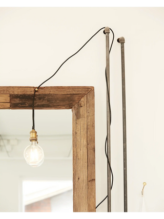 Pure Nature spiegel met houten lijst 95x210cm van House Doctor, aan de achterzijde met afwerking zichtbaar