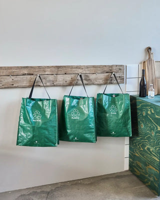 Recycle tassen - set van 3 van House Doctor, toegepast in een stijlvolle woonkamer