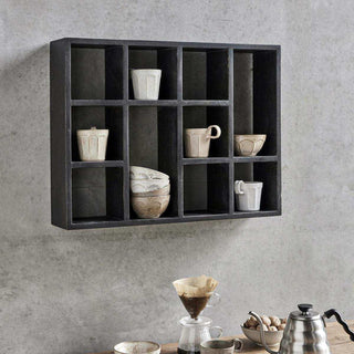Rek Display zwart 64cm van House Doctor, toegepast in een sfeervolle interieursetting