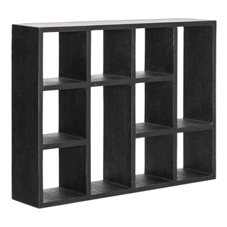 Rek Display zwart 64cm van House Doctor, recht van voren met vorm en afwerking zichtbaar