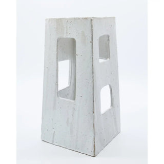 Ruun kunstobject lichtgrijs 35cm van House Doctor, van opzij met vorm en constructie zichtbaar